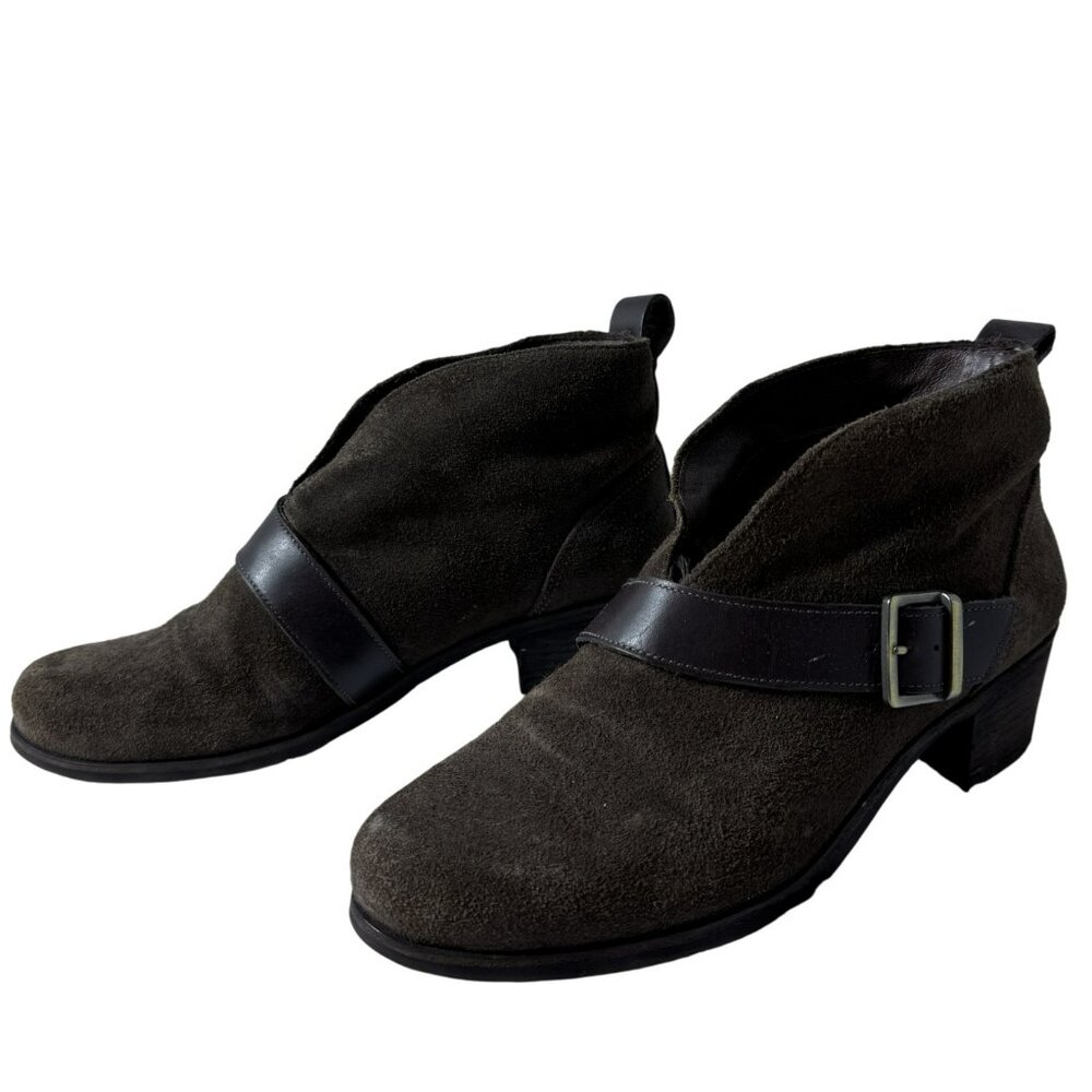 UGG "Wright" Brown Suede Ankle Booties | Cozy Lined | Size 8.5 | EUC